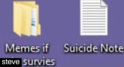 Meme Folder (Suicide note version) Meme Template