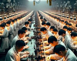 Chinese manufacturing line. Meme Template