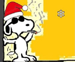 Snoopy Smoke Christmas Meme Template