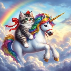 Rainbow Unicorn Kitten Meme Template