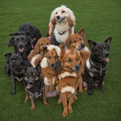 aww what a cute group of dogs! SQUINT YOUR EYES Meme Template