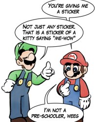Mario and luigi (art found on twitter) Meme Template