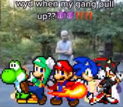 Gang pull up Meme Template