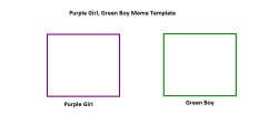 Purple Girl and Green Boy Meme Template Meme Template