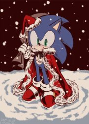 smol christmas sonic Meme Template