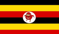 uganda knuckles army flag Meme Template