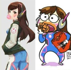 There are only two types of D.va fanart Meme Template