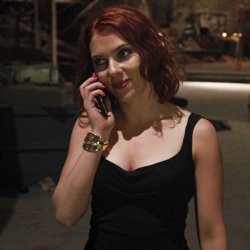 Black widow on the phone Meme Template