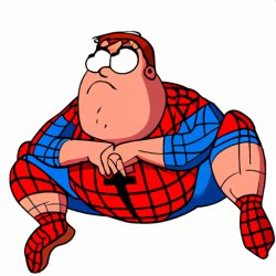 peter griffen as spiderman Meme Template