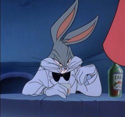 bugs bunny drinking Meme Template