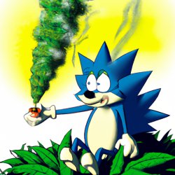 Sonic the hedgehog smoking a huge pile of weed Meme Template