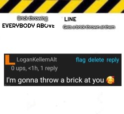 Brick throwing line Meme Template