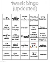 tweak bingo Meme Template