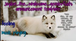 Jayden_the_wholesome_genderfluid's announcement template! Meme Template