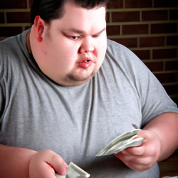 fat man looking at bills Meme Template