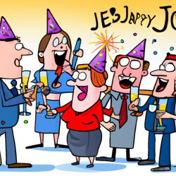 funny image of people celebrating getting a new job Meme Template