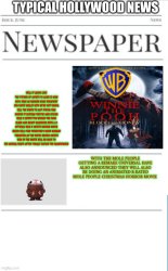 typical hollywood news volume Meme Template