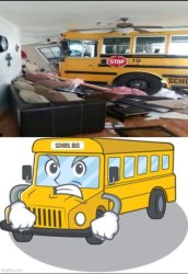 angry school bus  wanting revenge Meme Template