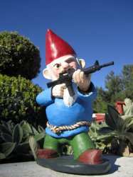 Gnome With a Colt M16A3 Meme Template