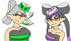 Callie and Marie but cursed af Meme Template