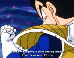 Vegeta "I'm going to start beating you now..." Meme Template