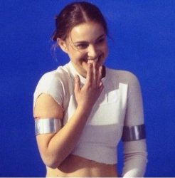 NATALIE PORTMAN PADME GIGGLE Meme Template