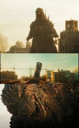 Godzilla Attacking a Train Meme Template