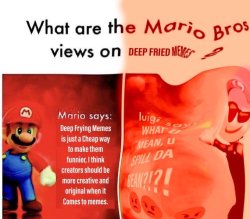 Mario deep Meme Template