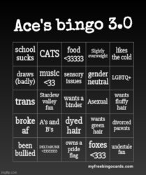 Ace's Bingo 3.0 Meme Template