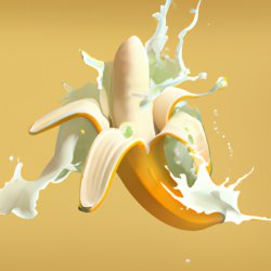 Banana milk exploding Meme Template