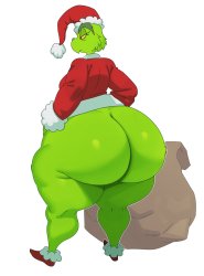 the grinch but THICC Meme Template