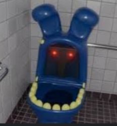 Withered Bonnie toilet Meme Template