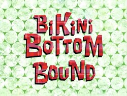 Bikini Bottom Bound title card Meme Template