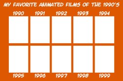 my favorite animated films of the 1990s Meme Template