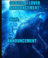 Godzilla announce Meme Template