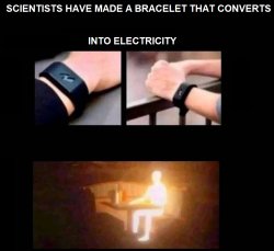 Scientists bracelet to electricity Meme Template