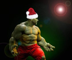 Hulk Santa Meme Template