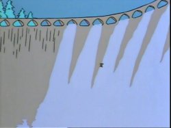 Milhouse Falling off dam Meme Template