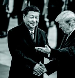 Xi Trump black and white Xi dominant Meme Template