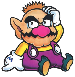 Tiny Wario sitting Meme Template