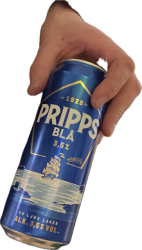 Hang dangling a can of pripps blå Meme Template