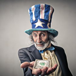 uncle sam money in hand Meme Template