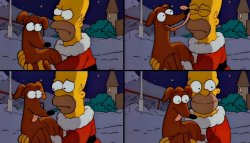 Homer Simpson and dog Meme Template