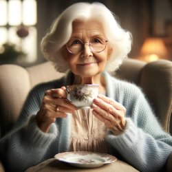 Lady with teacup Meme Template
