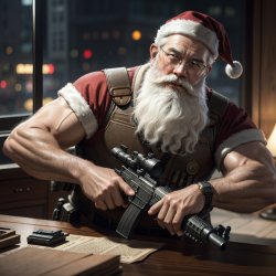 Santa Badass Meme Template