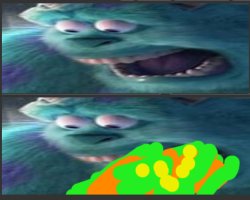 Sully barfing Meme Template