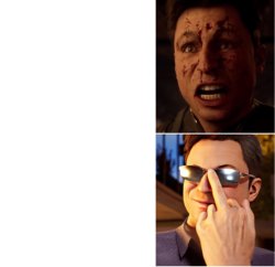 Johnny Cage shock cool Meme Template