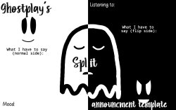 Ghostplay's split announcement template Meme Template