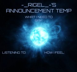 rigel's announcement Meme Template