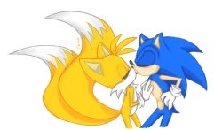 Sonic And Tails Kiss Meme Template